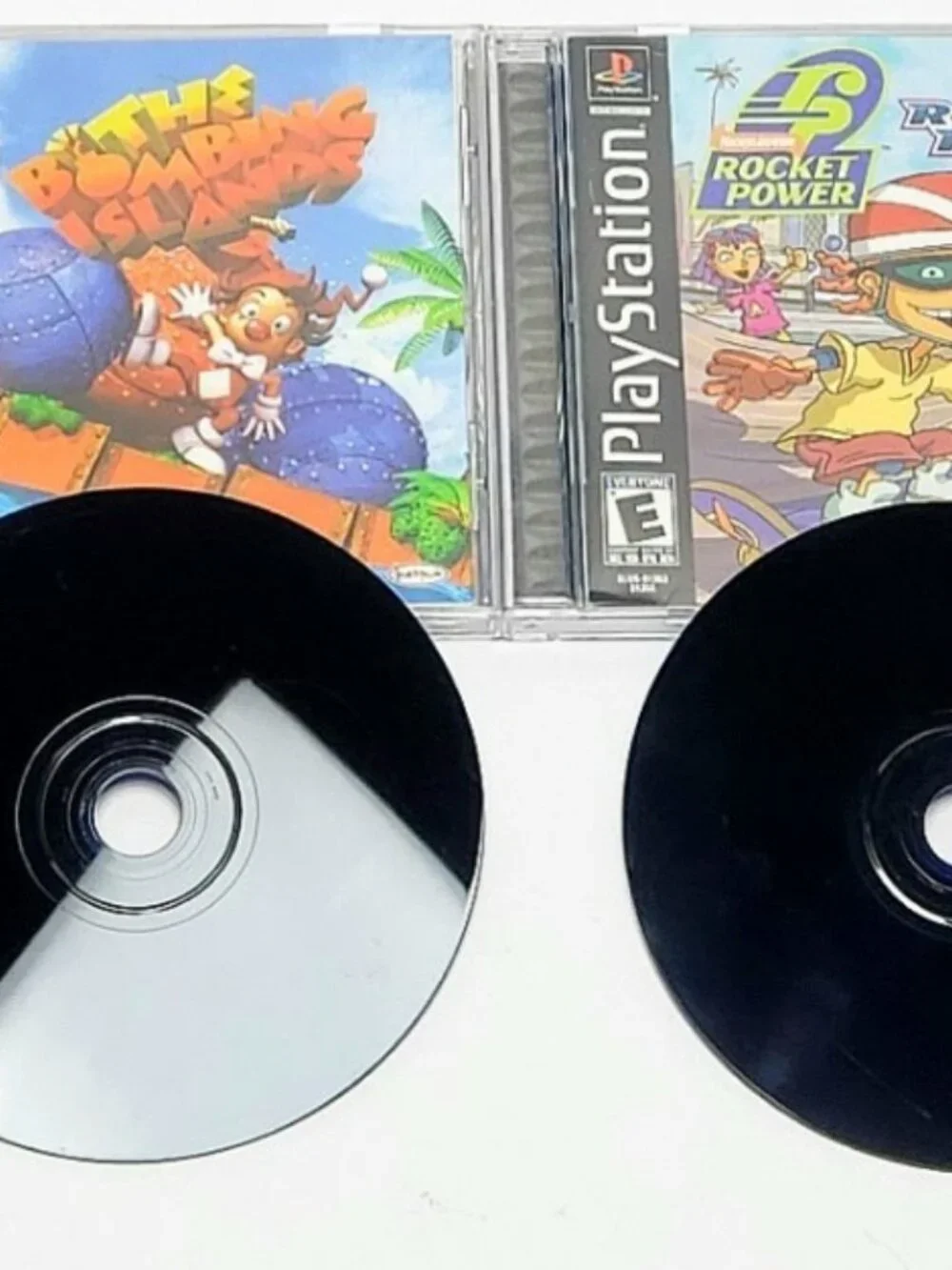 PlayStation PS1 Game Lot Bundle 4x Bombing Islands Team Rocket Rescue Moto Racer